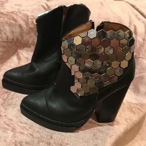 Black Glass Jeffery Campbell “Ibiza” Booties